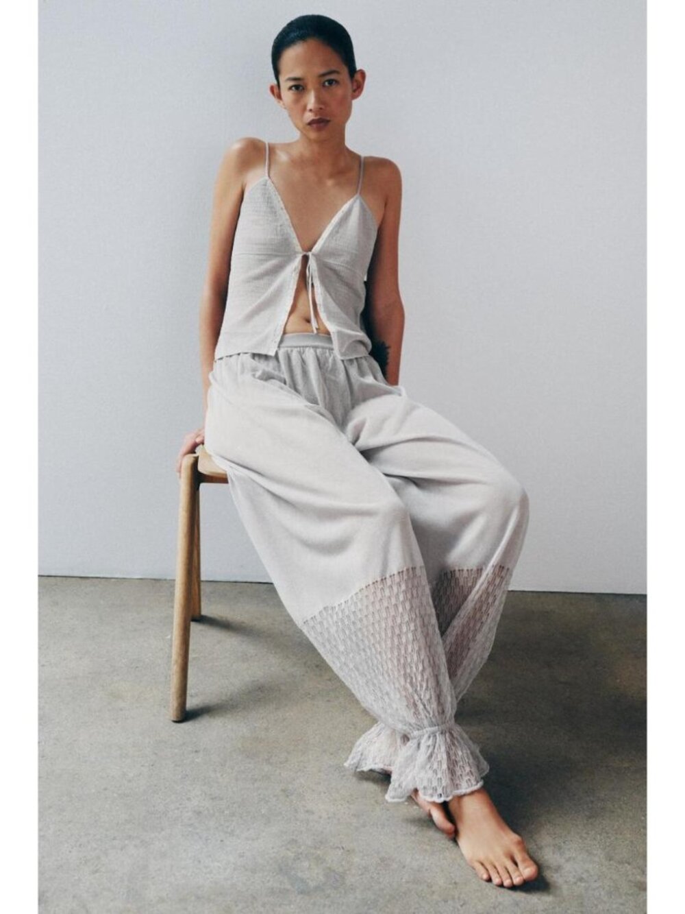 ZARA RUFFLED BLOOMER KNIT PANTS 8779/702/802